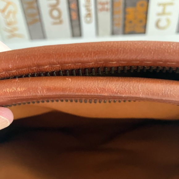 MCM Logo Leather Clutch Bag 9”x12”. Two zippered compartments. - Picture 4 of 7